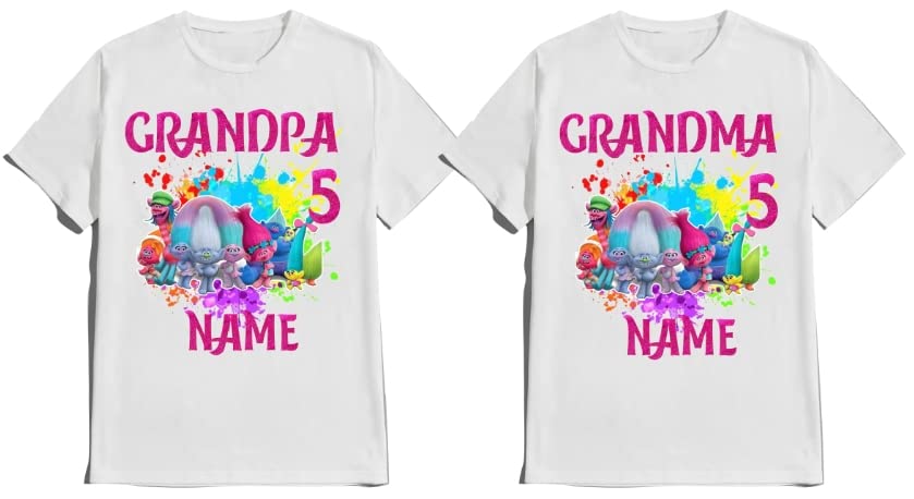 Birthday Shirt Colorful Gnomes Theme Boy Girl T-shirt Family Matching Shirts Kids party Customize with Name and Age Tees