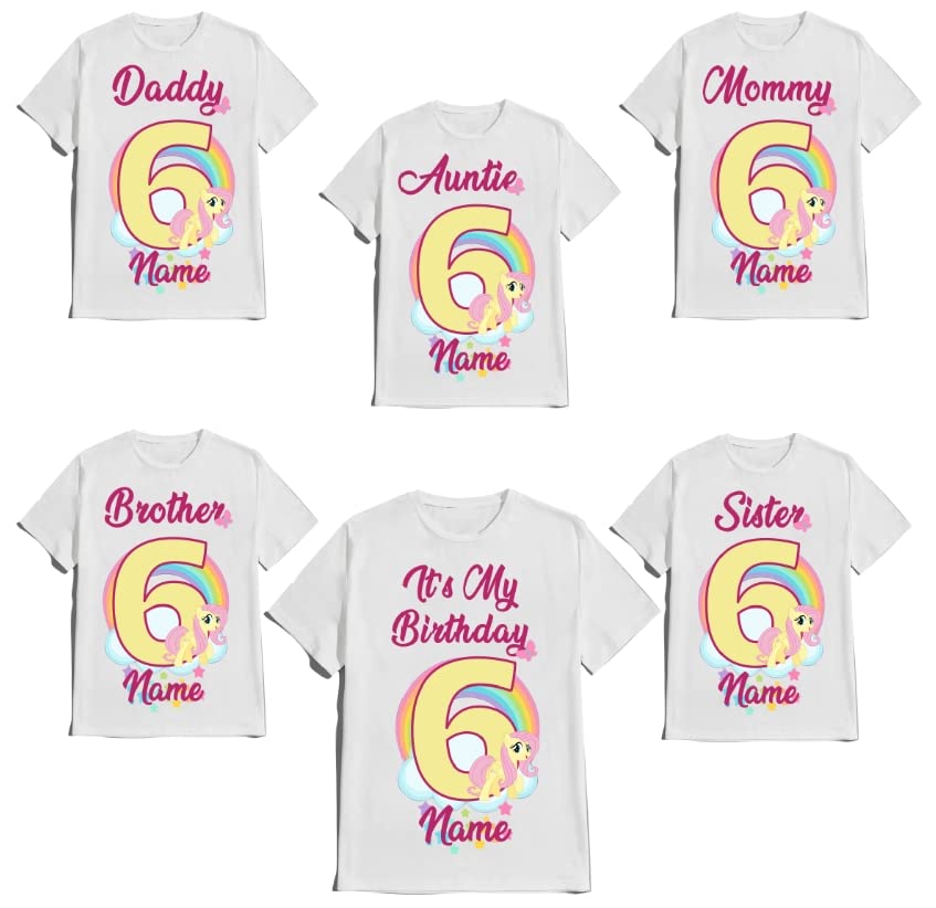 Birthday Girl Pinky Shirt Pie Tees Family Matching Pony Customize T-Shirts
