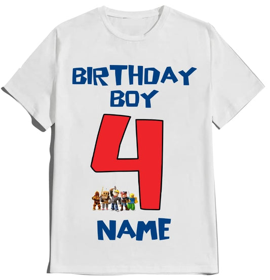 Birthday Boy Robolox Shirt Matching Family Customize Name Age