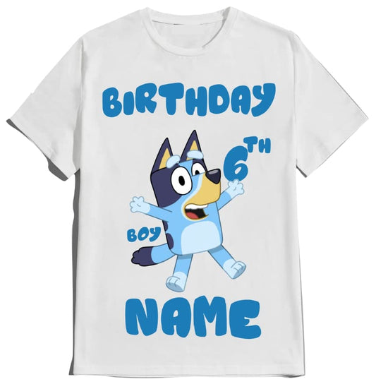 Blue Shirt Birthday Tees Matching Family Custom