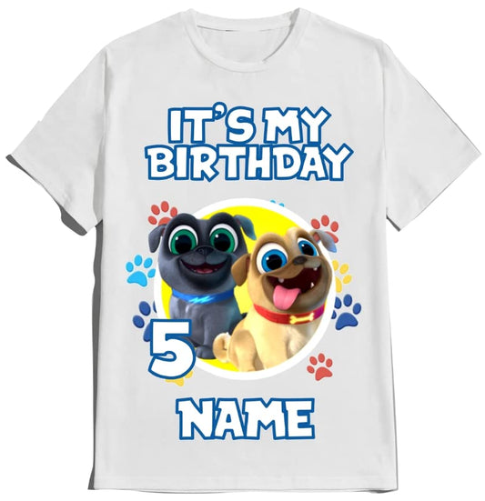 Birthday Puppy Shirt Boy Dog Family Matching Custom Tees