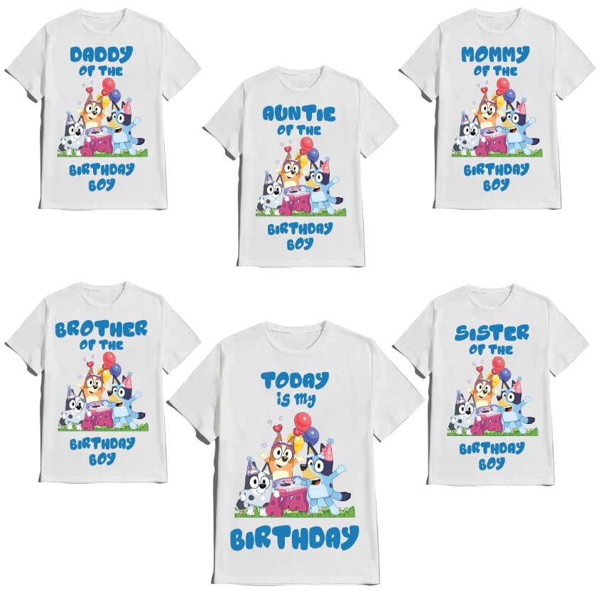 Blue Birthday Shirt Family Matching Custom Tees