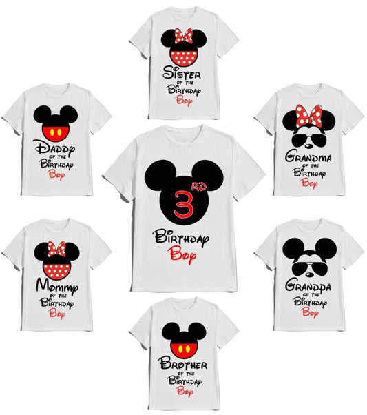 Birthday Shirt Boy Mouse Girl Tees Matching Family Custom