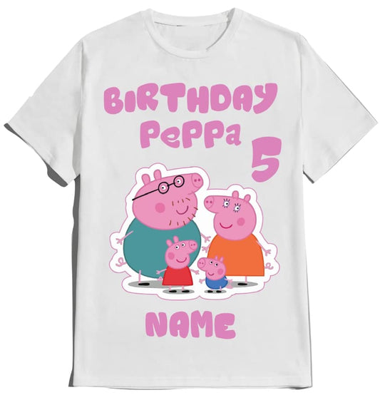 Piggy Birthday Boy pep Birthday Girl Shirt Matching Family Pepa Custom Tees Pig