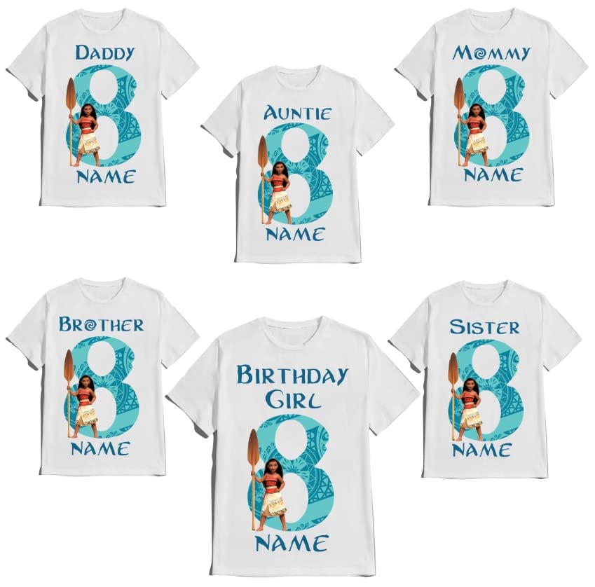 Moana Birthday Custom Shirt Family Matching T-shirt