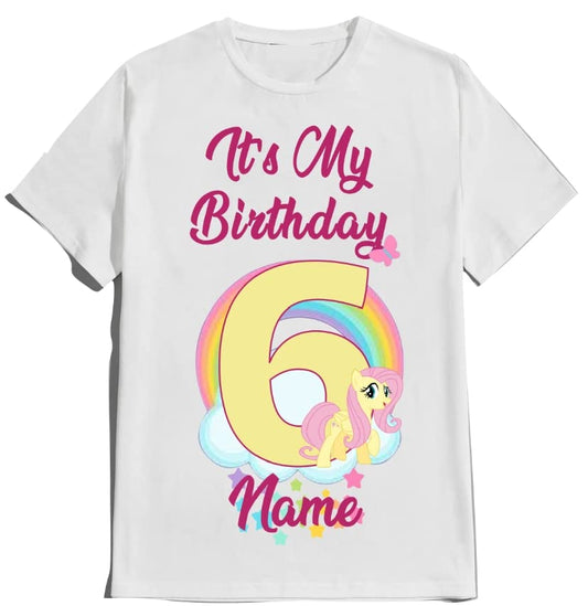 Birthday Girl Pinky Shirt Pie Tees Family Matching Pony Customize T-Shirts
