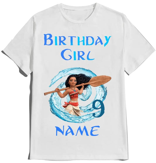 Moana Birthday Shirt Girl Family Matching Tees