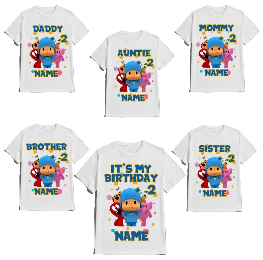 Pocoya Birthday Boy Shirt Girl Custom Family T-shirts Matching Tees