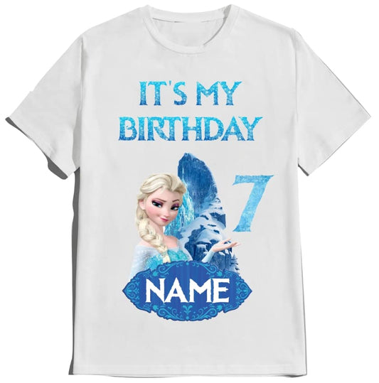 Birthday Girl Elsa Shirt Family Matching T-shirts Custom