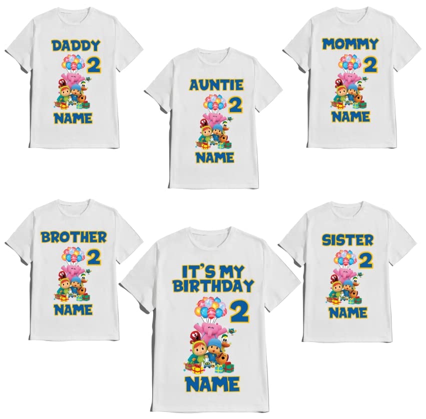 Pocoya Birthday Shirt Boy Girl Family Matching Custom Tees