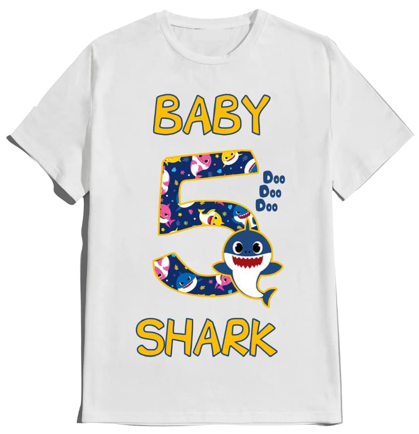 Birthday Baby Boy Girl Shark Shirt Family Matching Custom T-shirts Doodoodoo
