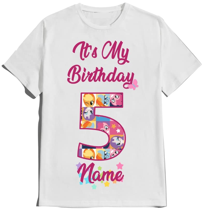 Birthday Pinky Girl Shirt Pie Customize Tees Family Matching Pony T-Shirts