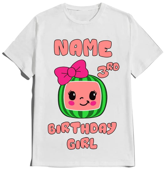 Birthday Shirt Melon Boy Girl Family Matching Shirts Kids party Custom Personalized with Name and Age