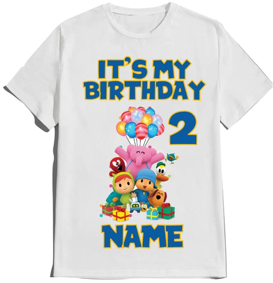 Pocoya Birthday Shirt Boy Girl Family Matching Custom Tees
