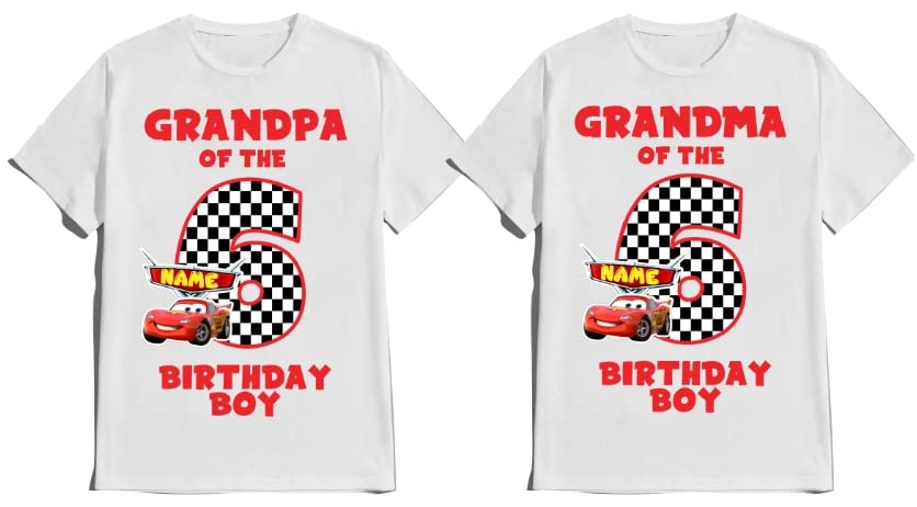 Birthday Shirt Car Boy Girl T-shirt Family Matching Shirts Kids party Personalize with Name and Age Custom Tees