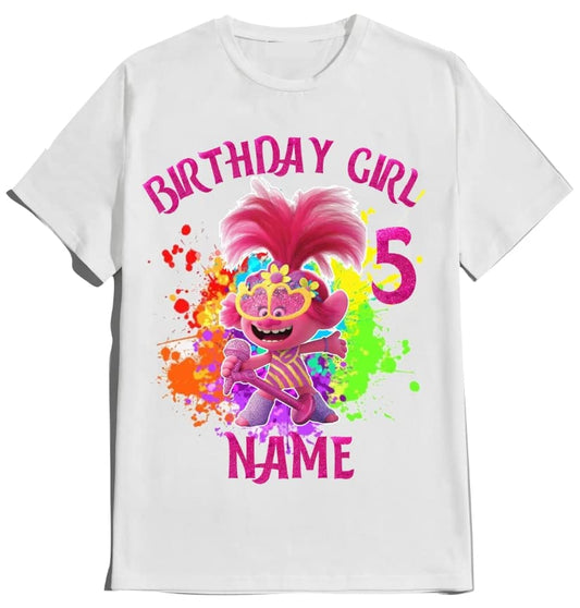 Birthday Shirt Colorful Gnomes Theme Boy Girl T-shirt Family Matching Shirts Kids party Customize with Name and Age Tees