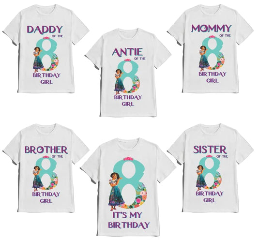 Encanto Birthday Girl Shirt Family Matching Custom Tees