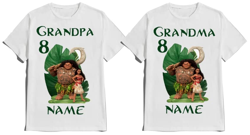 Moana Birthday T-Shirt Girl Family Matching Custom Tees