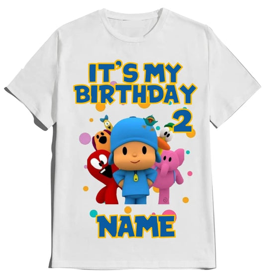 Pocoya Birthday Boy Shirt Girl Custom Family T-shirts Matching Tees