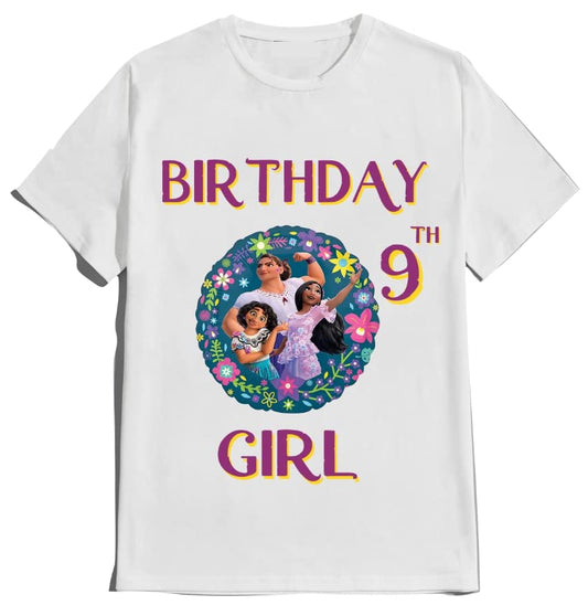 Encanto Shirt Girl Birthday Custom Name Age T-shirt Matching Family Tees