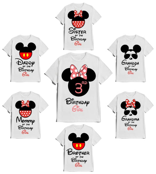 Birthday Baby Shirt Maching Family Custom Mouse Tees