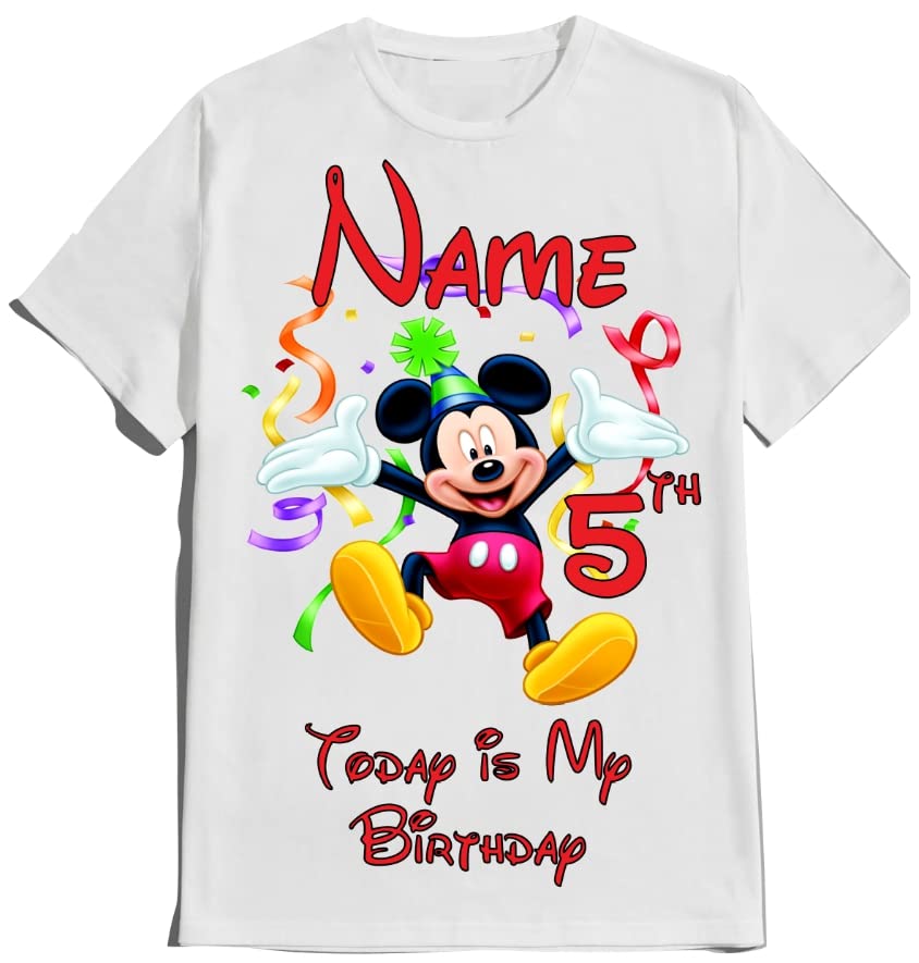 Birthday Shirt Matching Mouse Girl Boy Family Tees Customize T-Shirts