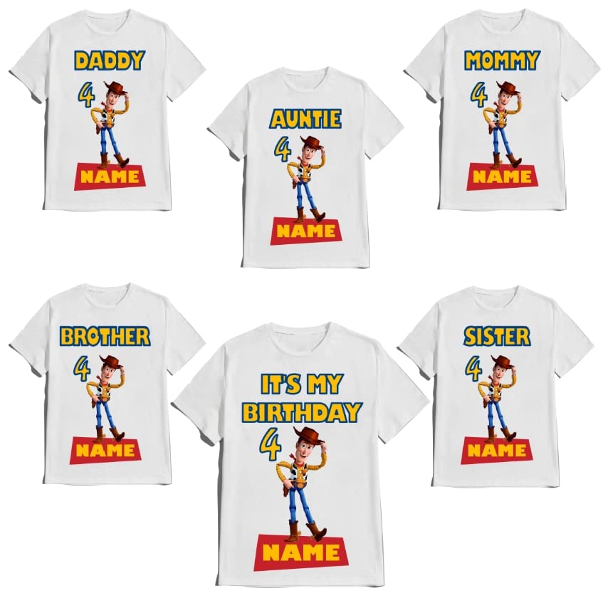 Birthday Boy Girl Custom Toy Family Matching Story Tees