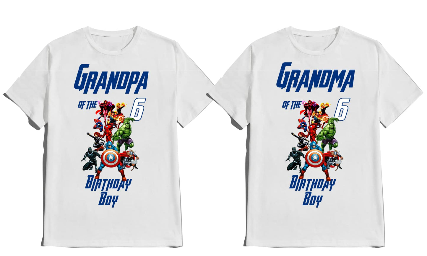 Avenger Birthday Boy Shirt Family Matching Super-Hero T-shirts Custom Super Hero Tees