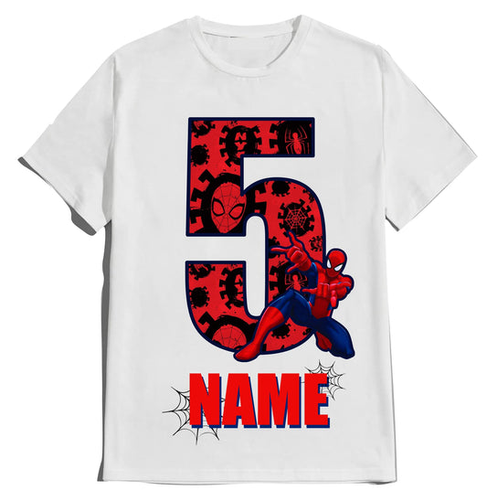 Birthday Shirt Spider Boy Family Matching Tees Superhero Shirts Super-hero