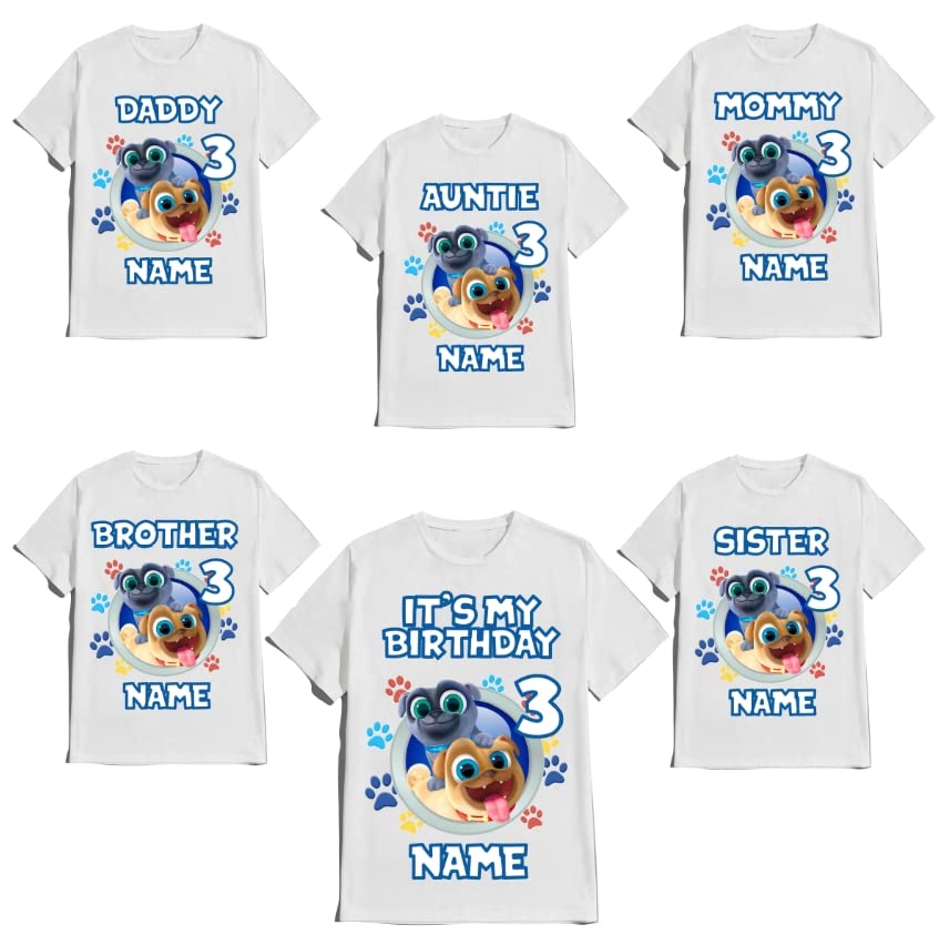 Birthday Boy Puppy Shirt Dog Family Matching Custom Tees