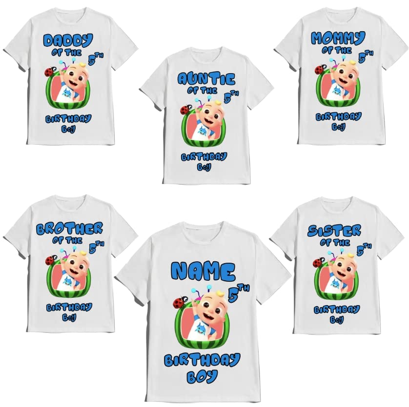 Birthday Shirt Melon Boy Girl Personalized with Name and Age Family Matching Shirts Kids party Custom