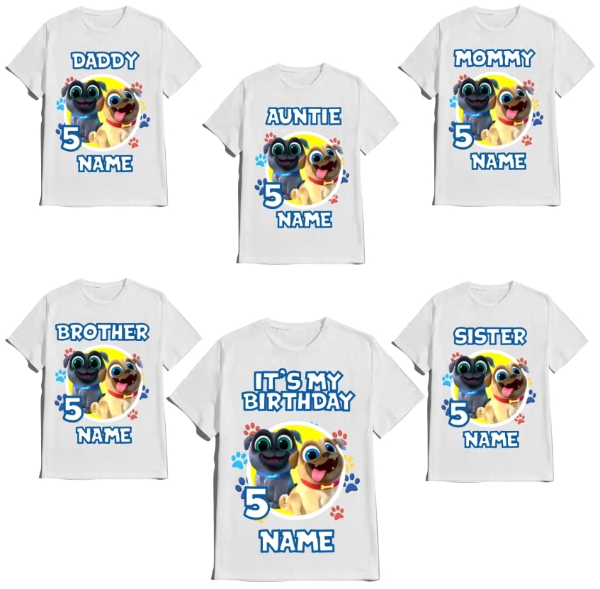 Birthday Puppy Shirt Boy Dog Family Matching Custom Tees