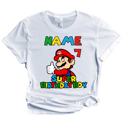 Super Mario Birthday T-Shirt Custom Matching Family Set 4