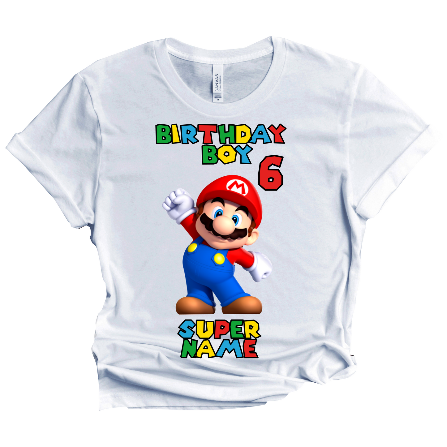 Super Mario Birthday T-Shirt Custom Matching Family Set 6