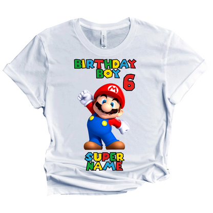 Super Mario Birthday T-Shirt Custom Matching Family Set 6