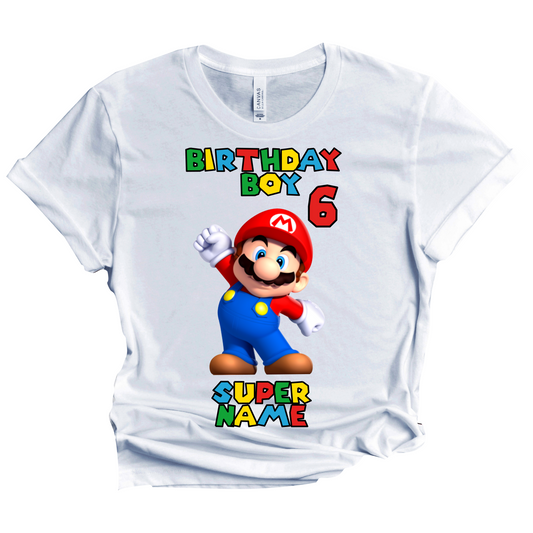 Super Mario Birthday T-Shirt Custom Matching Family Set 6