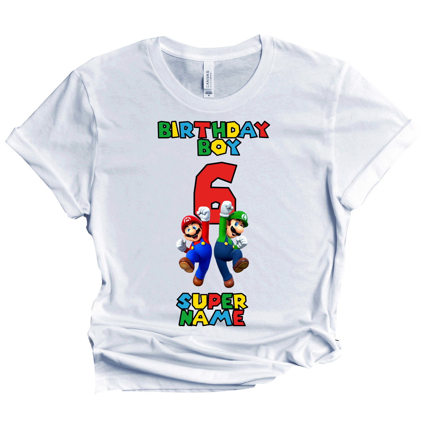 Super Mario Birthday T-Shirt Custom Matching Family Set 5