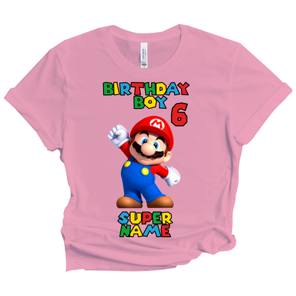 Super Mario Birthday T-Shirt Custom Matching Family Set 6