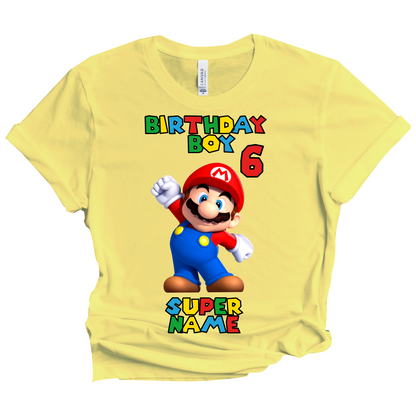 Super Mario Birthday T-Shirt Custom Matching Family Set 6