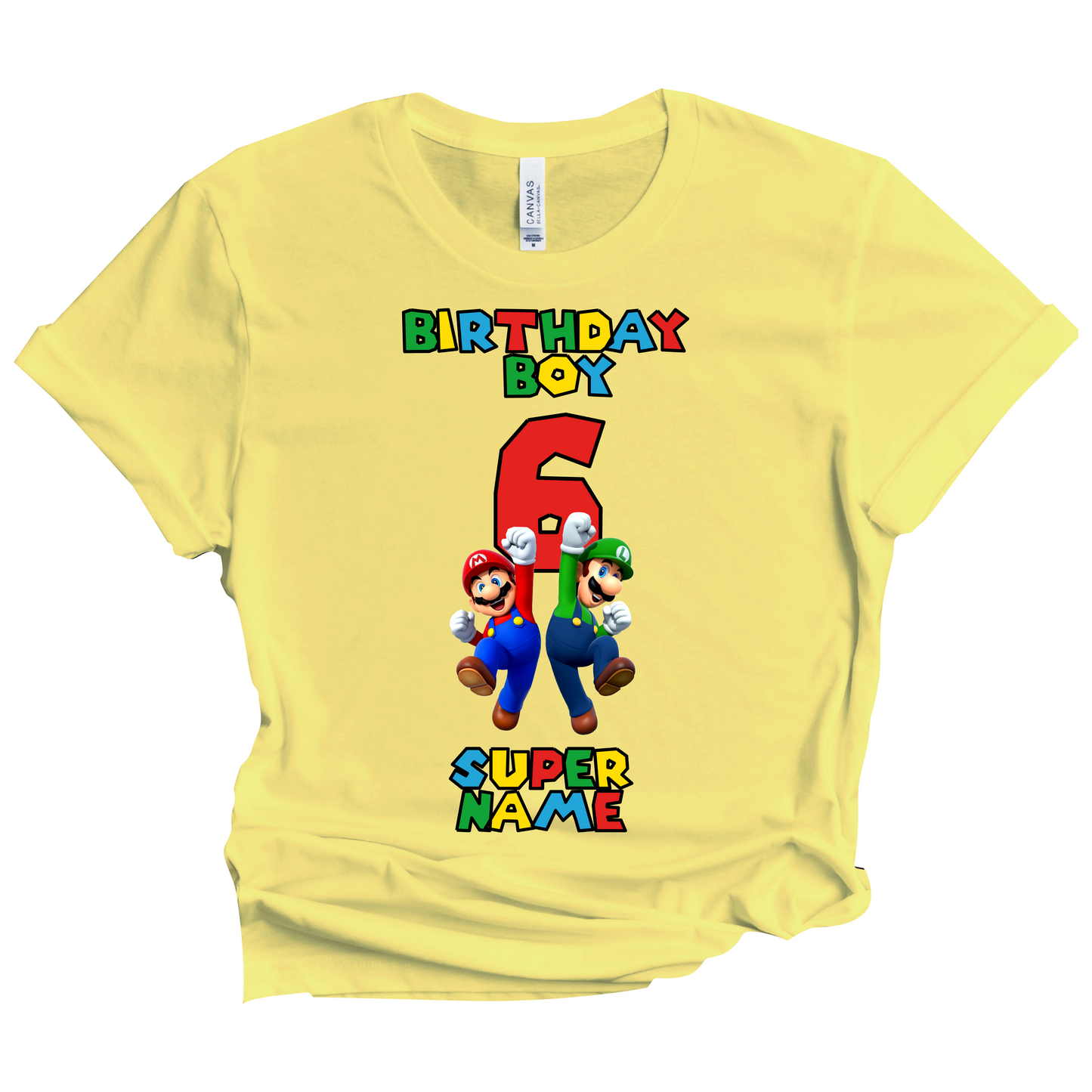 Super Mario Birthday T-Shirt Custom Matching Family Set 5