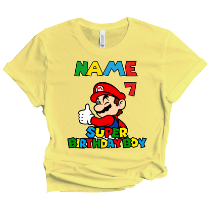 Super Mario Birthday T-Shirt Custom Matching Family Set 4