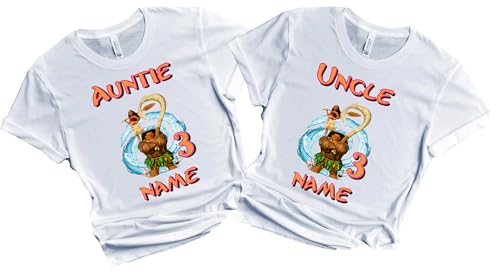 Moana Birthday Shirt Girl Boy Custom Family Matching T-shirts Personalized Name Age Family Gathering Party Kids All Colors Tees Princess