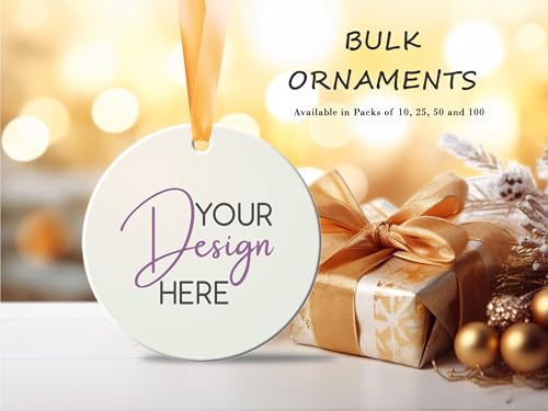 BULK Custom Christmas Ornaments 2024 100 piece 50 piece 25 piece 10 piece, Bulk Pricing for Ornaments (ANY DESIGN), Wholesale Pricing For Employees, Client Gifts, Businesses, Hotels