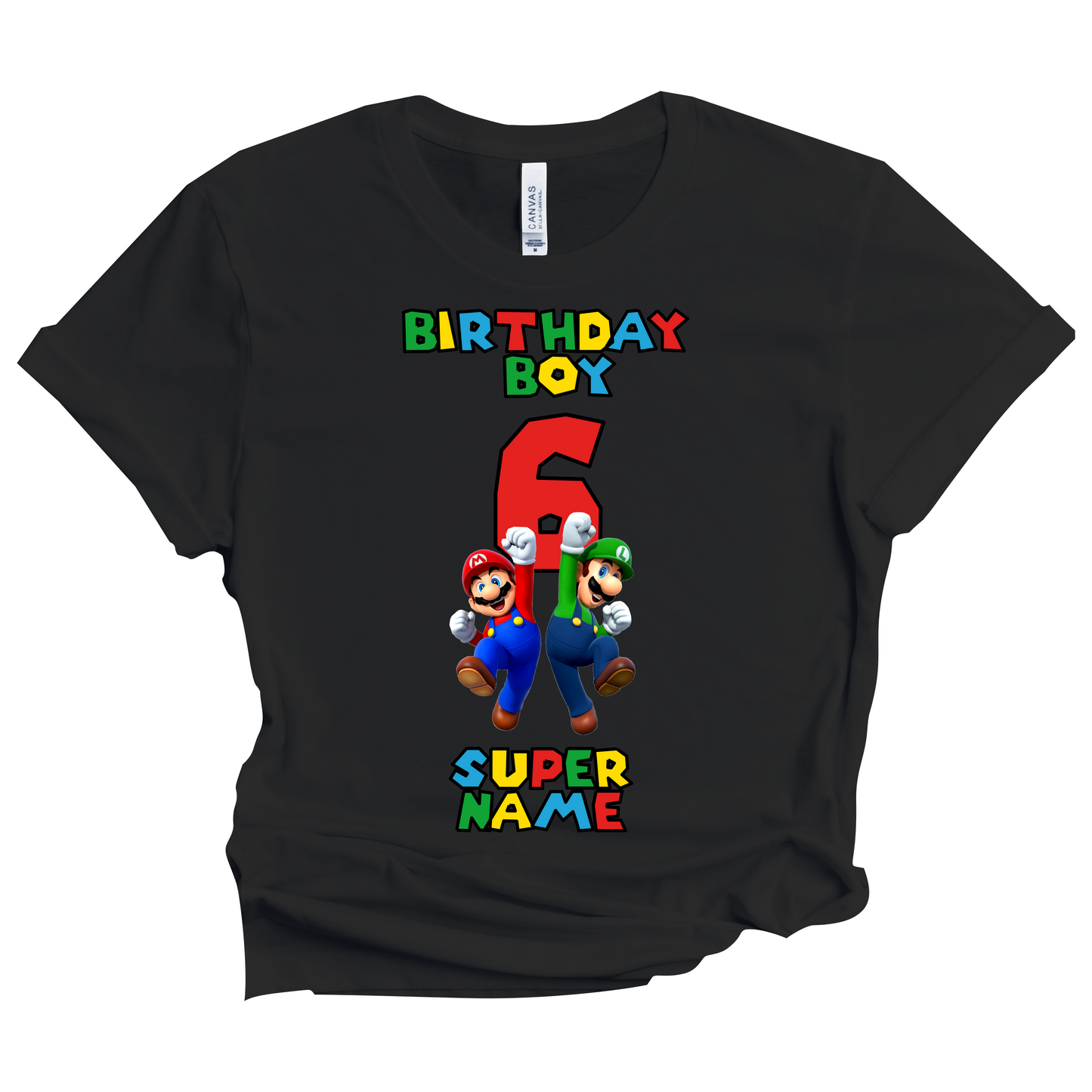Super Mario Birthday T-Shirt Custom Matching Family Set 5