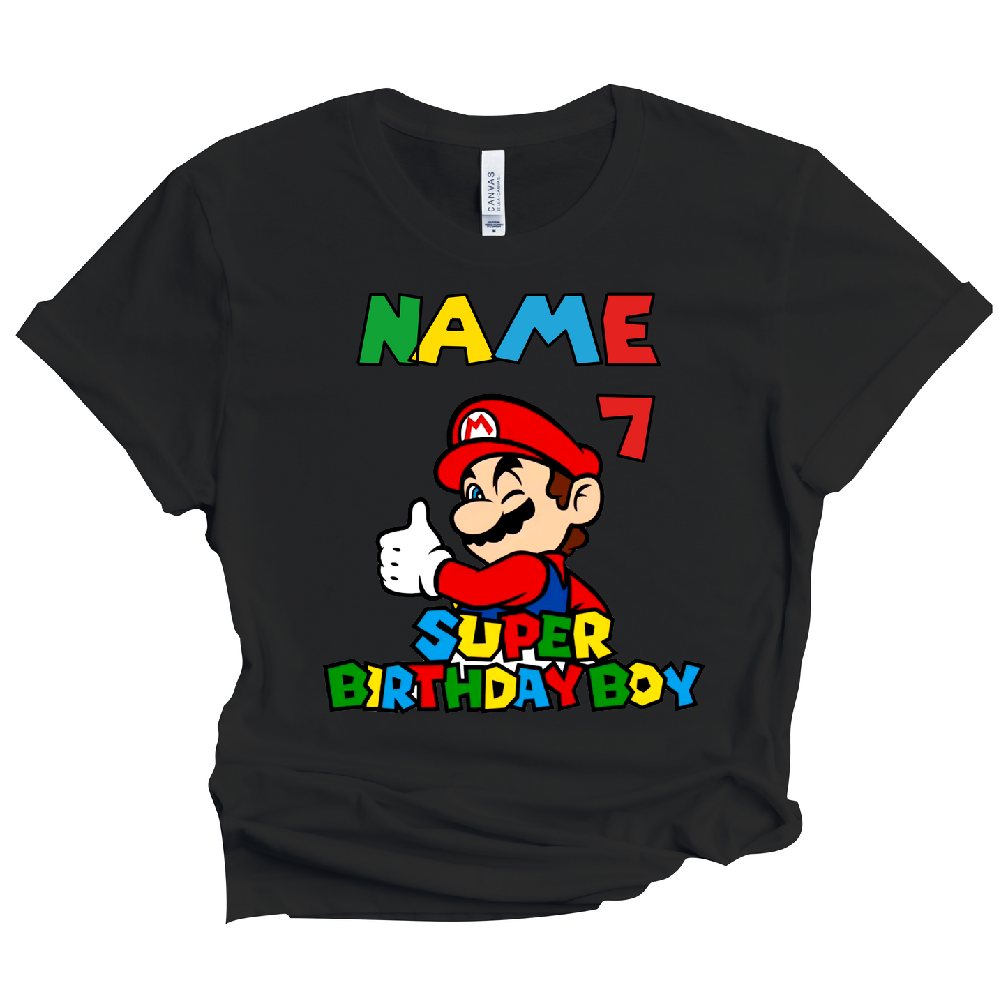 Super Mario Birthday T-Shirt Custom Matching Family Set 4