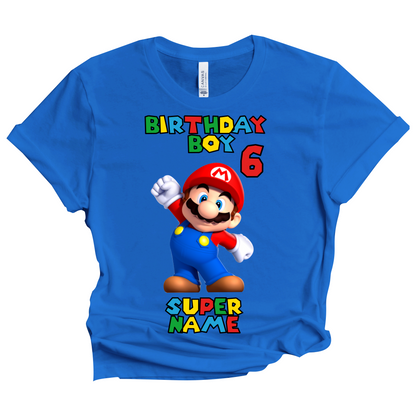 Super Mario Birthday T-Shirt Custom Matching Family Set 6