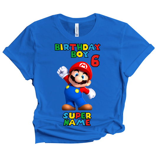 Super Mario Birthday T-Shirt Custom Matching Family Set 6