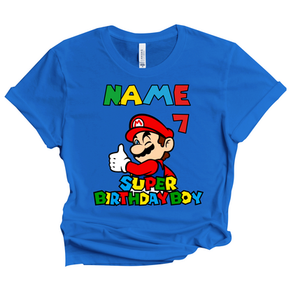 Super Mario Birthday T-Shirt Custom Matching Family Set 4