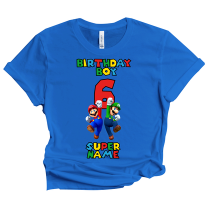 Super Mario Birthday T-Shirt Custom Matching Family Set 5