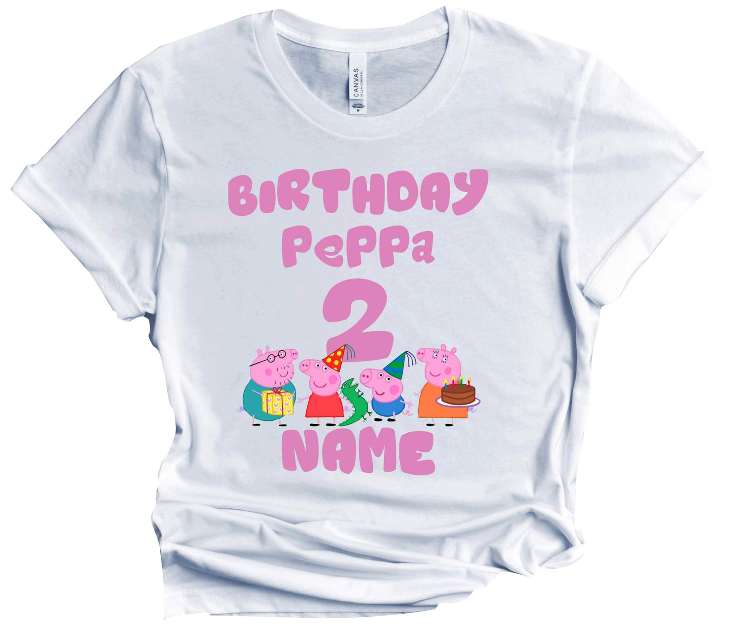 FELIZ CUMPLEAÑOS Birthday Kids Tshirt Boy Girl Tees Matching Family Customize Shirts Birthday Girl Party Gathering Custom Name Age Personalized Birthday Shirts All Family Baby Girl PIG